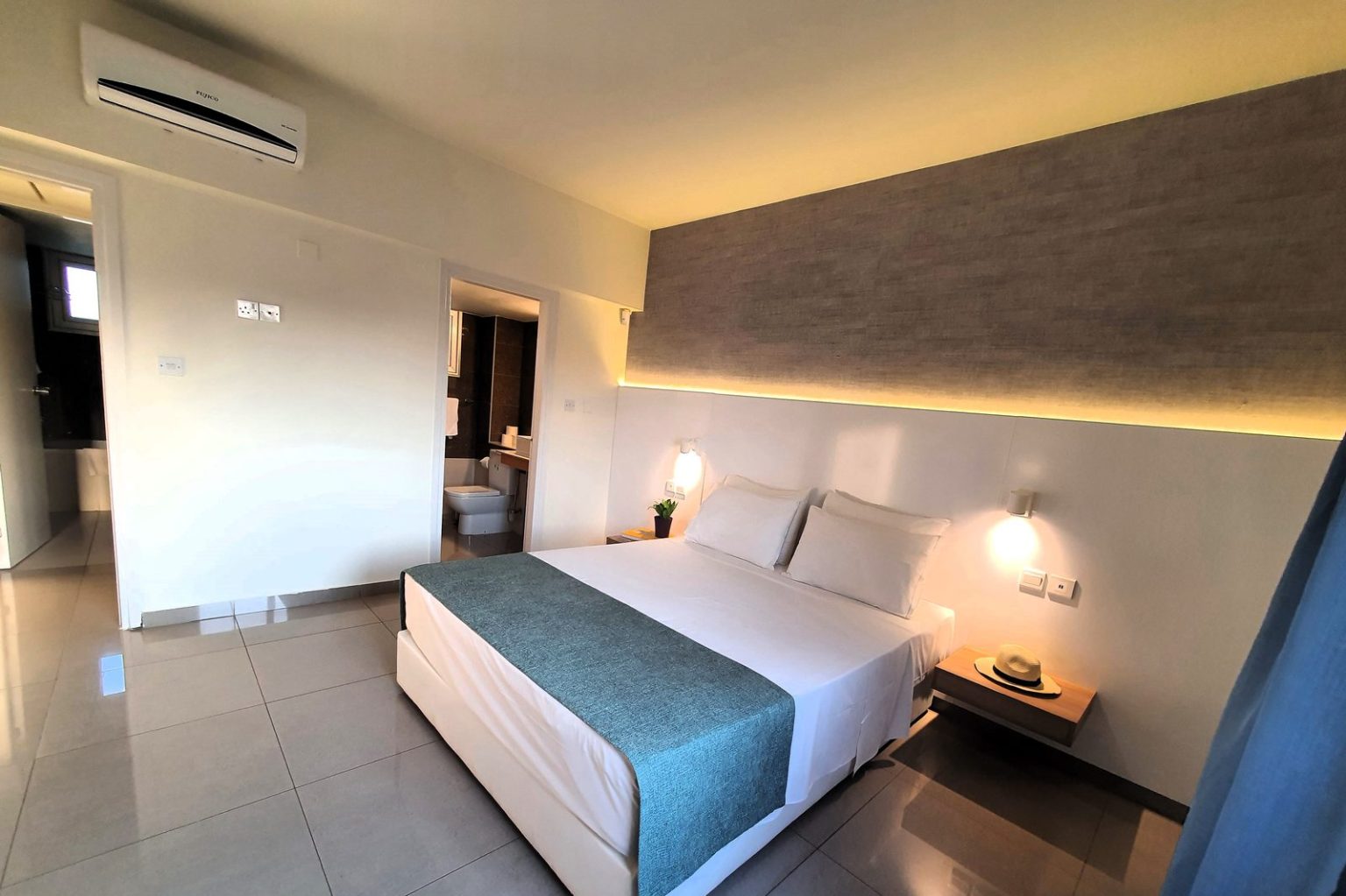 Two-Bedroom Suite bedroom at Malama Beach Holiday Village, Protaras